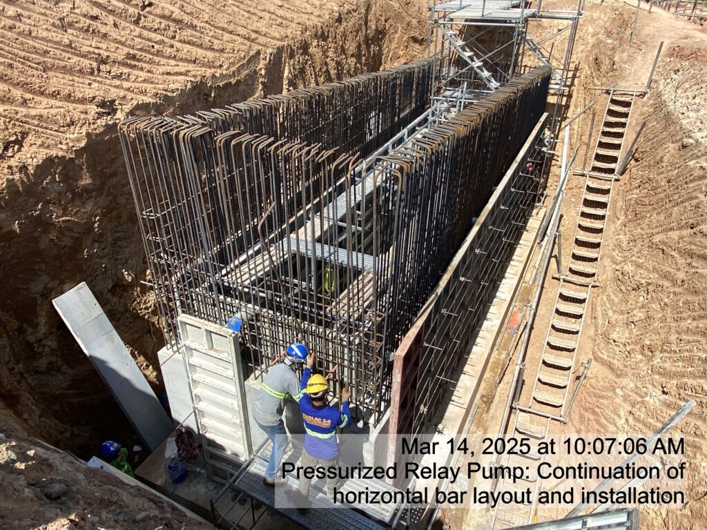 pressurized relay pump: continuation of horizontal bar layout and installation