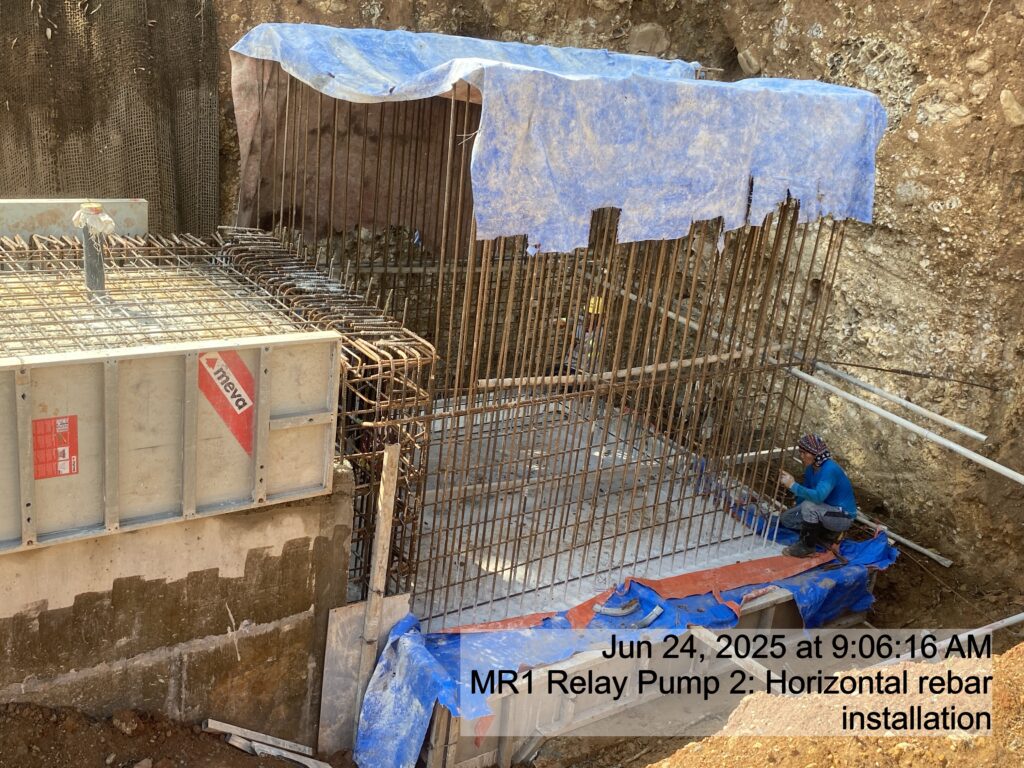 mr1 relay pump 2: horizontal rebar installation