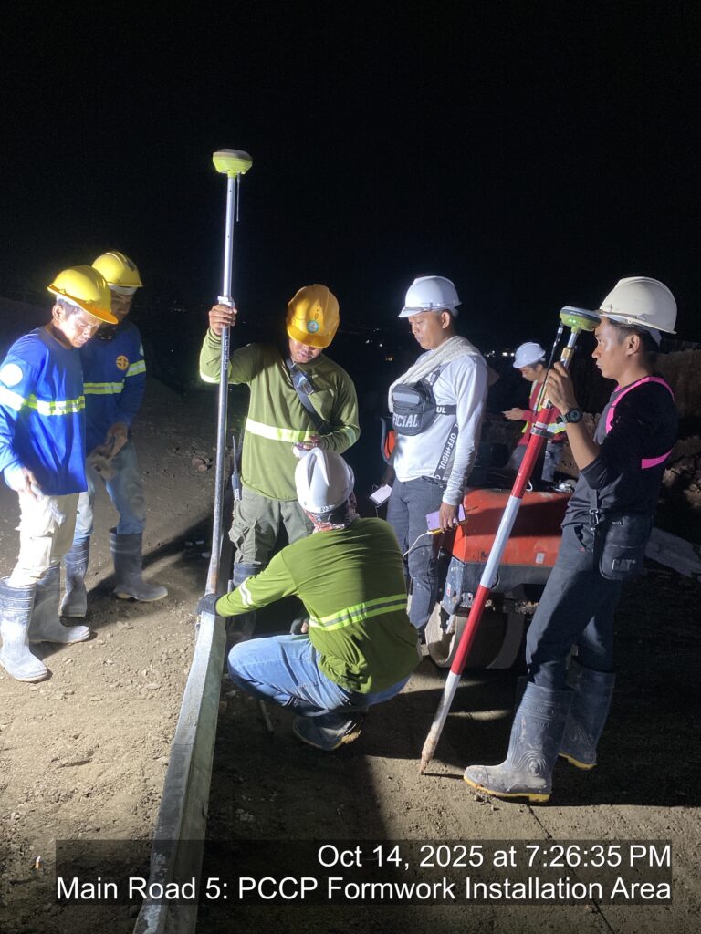 main road 5: pccp formwork installation area