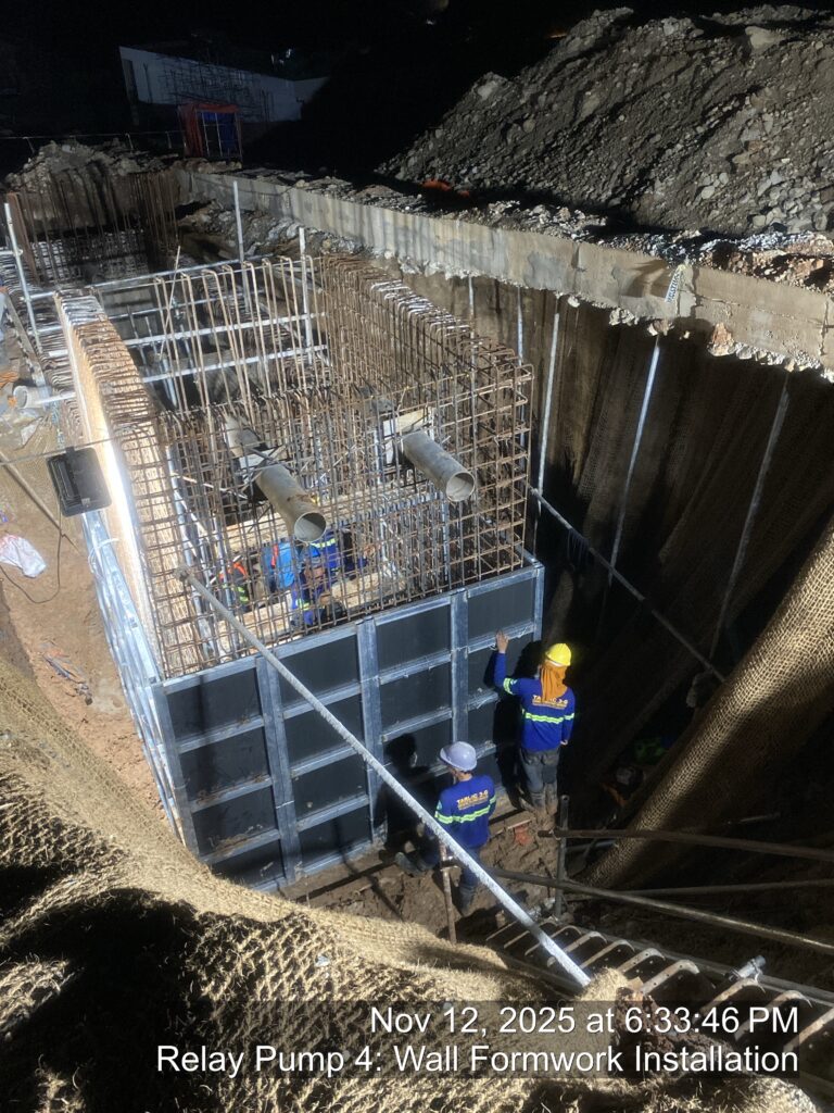 relay pump 4: wall formwork installation