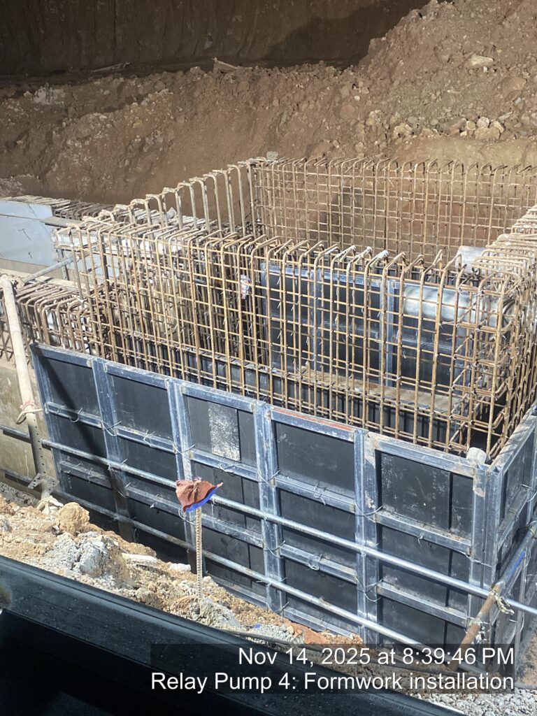 relay pump 4: formwork installation