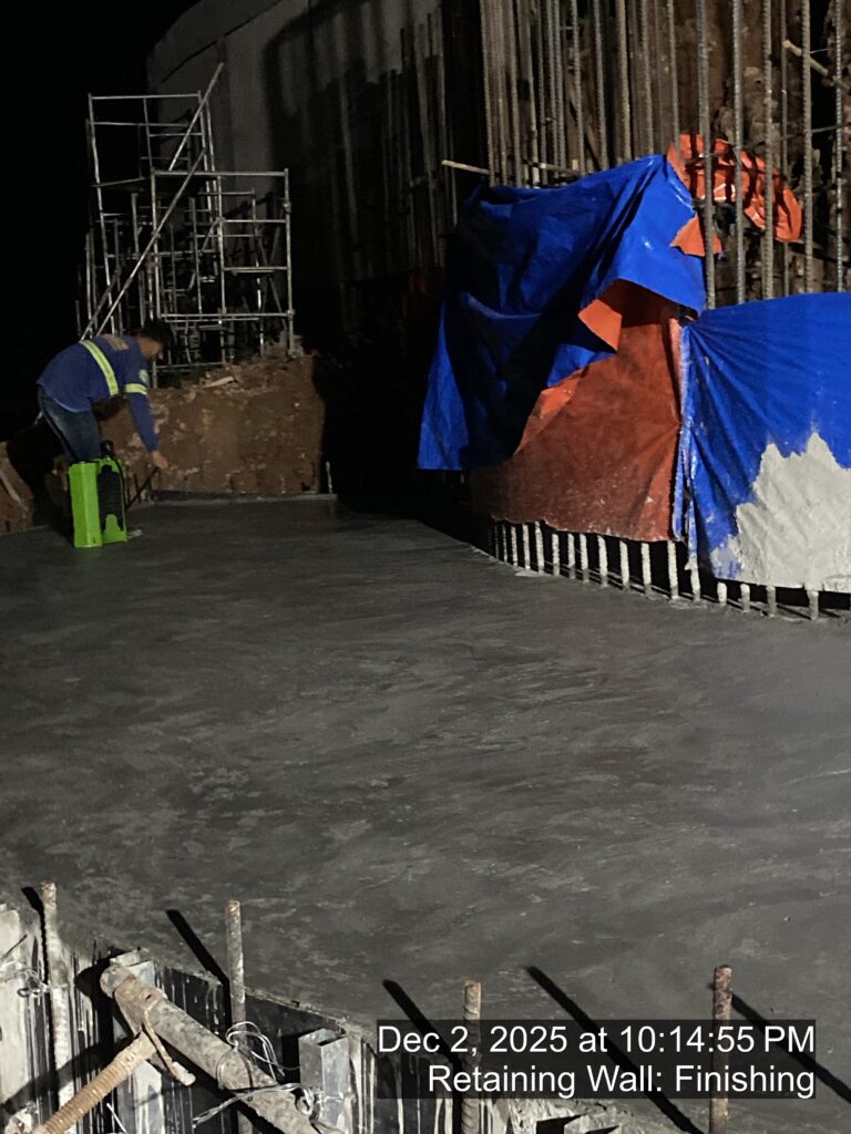 retaining wall: finishing