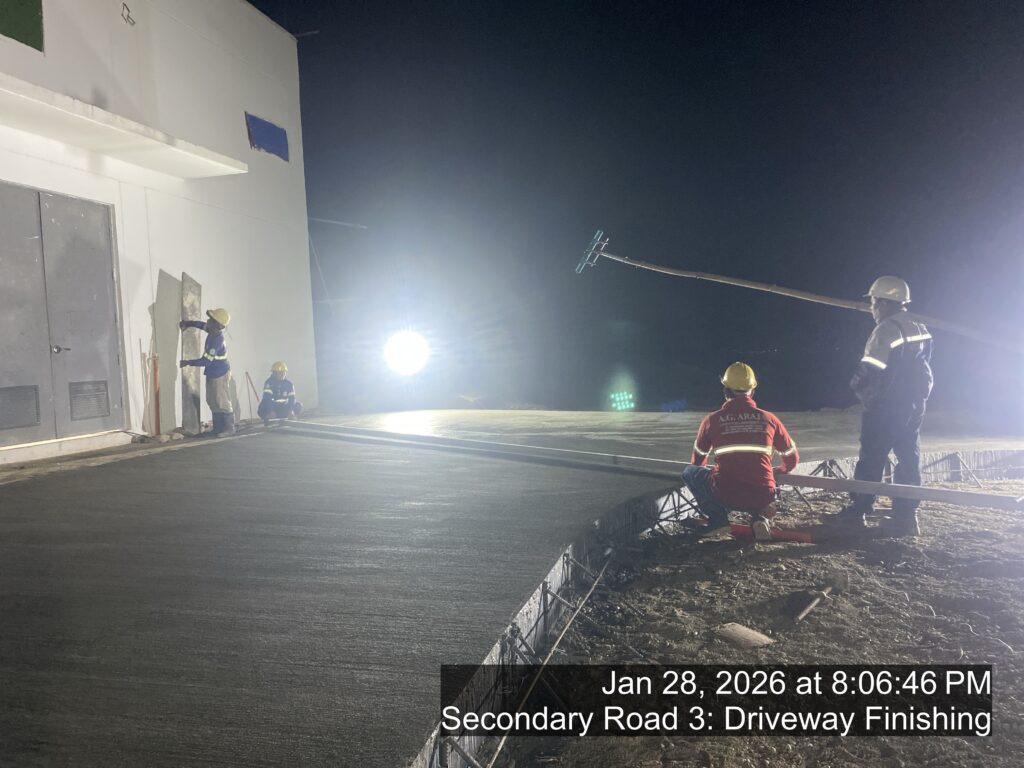 PCCP (Portland Cement Concrete Pavement) secondary road 3: driveway finishing