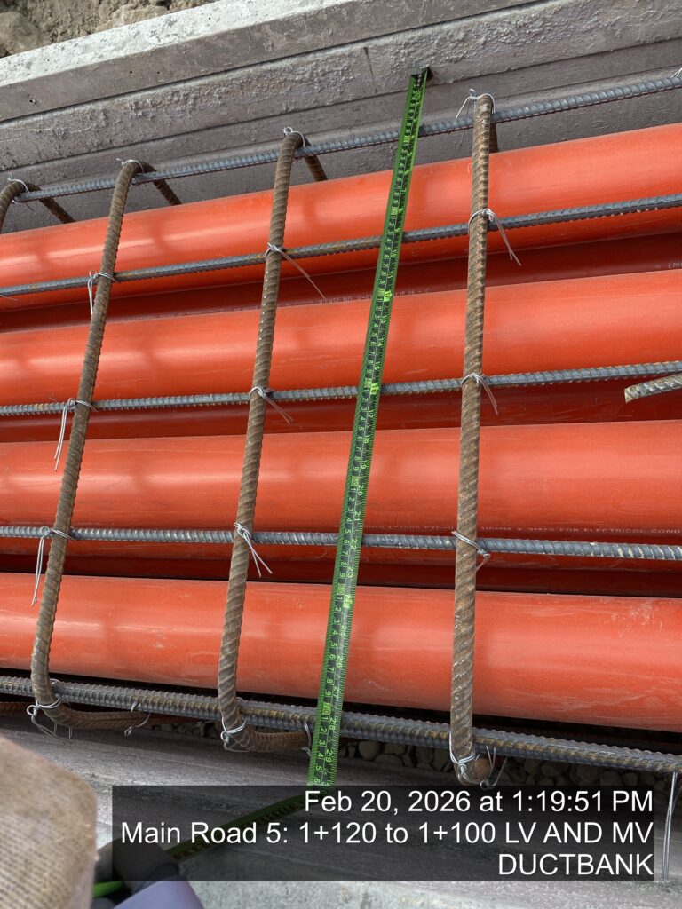 main road 5: 1+120 to 1+100 lv and mv ductbank