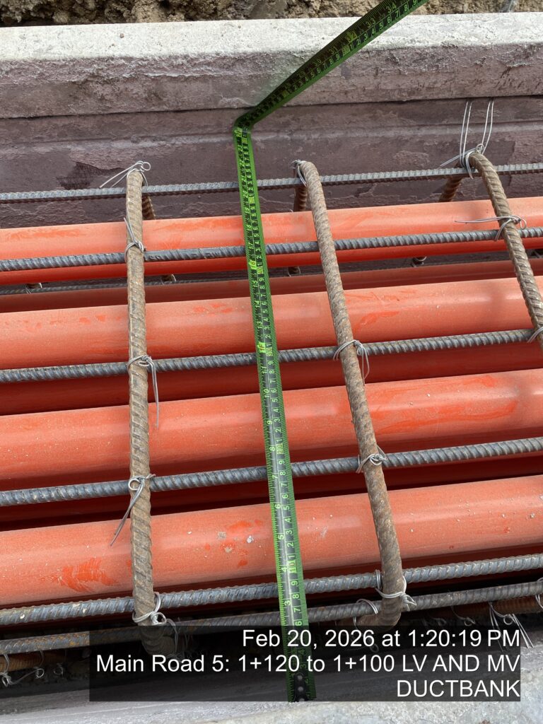 main road 5: 1+120 to 1+100 lv and mv ductbank